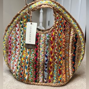 NWT Antik Kraft woven jute tote!
